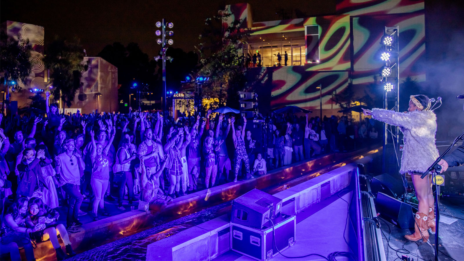 KCRW DJ Novena Carmel at KCRW HQ Summer Nights. Photo by Dustin Downing.